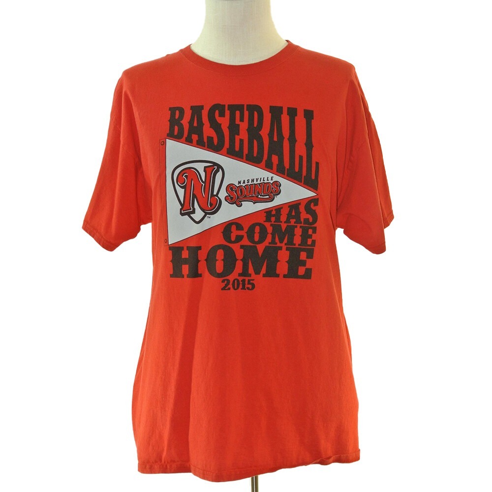 Fruit of the Loom Shirt Mens XL Red Nashville Sounds Baseball MiLB 2015 Graphic